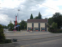 Le Mus&eacute;e de l'Areuse vu du terminus du Littorail